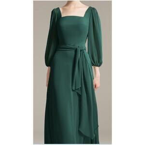 AW BRIDAL 8 M emerald green Claribel bridesmaid gala party maxi dress NEW B88